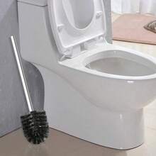 Toilet Brush Set, Bathroom Cleaning Brush, With Metal Handle And Dense Bristles, Won't Scratch The Toilet, Suitable For Kitchens, Dining Rooms, Bathrooms, And Plastic Surfaces, Bathroom Accessories, Home Decor - Multicolor - View 4