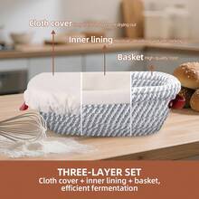 Sourdough Bread Baking Tool Set, Bread Making Kit - Fermentation Basket With Liner, Dough Mixer, Bread Lame With Replaceable Blades, Dough Scraper, Perfect For Baking Beginners And Professionals, Homemade Bread Baking Supplies, Sourdough Starter Kit - View 5