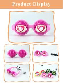 1pc Adjustable Elastic Band Cute Glowing Glasses, ABS Material Fun Glasses, Suitable For Adults And Teens, Perfect Choice For Halloween, Birthday, Holiday Costume Party And Other Occasions - Multicolor - View 7