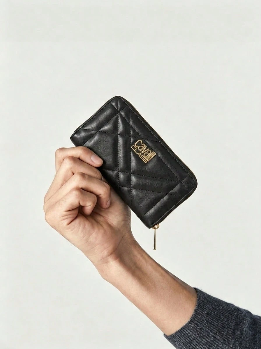 Cavalli Class Women's Bifold Wallet Medium Black - 黑色 - 查看 1