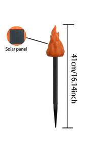 2/4 Stücke Solar-Fackel-Leuchten mit flackernden Flammen, IP44 wasserdichte Outdoor-LED-Tiki-Fackeln, Dämmerung bis Morgendämmerung Auto An/Aus Bodenstecker Tanzende Flammenlampe, Landschafts-Dekorationsbeleuchtung für Garten, Hof, Terrasse, Weg, Rasen, Camping und Party-Dekoration - warmes Licht - Übersicht 9