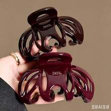 Elegant Elegant,High-End Feel,This Pumpkin-Shaped Hair Clip Is Large In Size,Perfect For People With Thick Hair - Multicolor - View 9