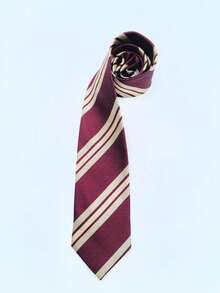 1pc Luxury Striped Men's Tie, French Luxury Striped Men's Tie Men's Business Suit Style, Commuting Accessories - Multicolor - View 10