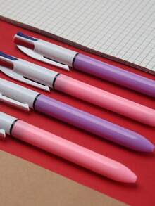 4pcs Multicolor Ballpoint Pens 1.0mm, 4-In-1 Colorful Pens, Retractable Cute Nurse Pens, 4 Colors In 1, Suitable For School, Back To School, Students, Nurses, Whiteboard, Office Supplies - Multicolor - View 6