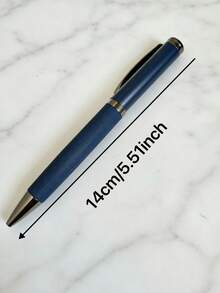 3pcs Luxury Metal Ballpoint Pen Set (1 Pen + 2 Refills), 2 Colors Available (Blue/Black), With 1.0mm Black Refill, Suitable For Business Office, Meeting Signing, Student Exams, Daily Writing And More. Fits Different Styles, Perfect Choice For Corporate Gifts, Business Presents Or Holiday Souvenirs. - Metal Pen - View 9