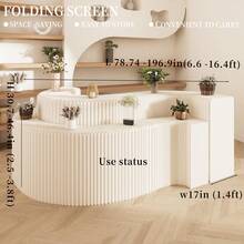 Foldable Paper Art Display Stand With Shelves, For Exhibition, Sample, Cosmetics, Bags, Shoes, Commercial Use - trắng - Xem 9