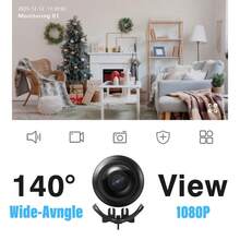 2 chiếc camera giám sát an ninh mini cho gia đình, camera giám sát WiFi không dây, có âm thanh, ghi hình video, phát hiện chuyển động, nhìn đêm, truy cập từ xa qua điện thoại, thiết kế di động, trang trí phong cách, hệ thống an ninh gia đình, phù hợp cho giám sát an ninh nhà/văn phòng, giám sát thú cưng - màu đen - Xem 7