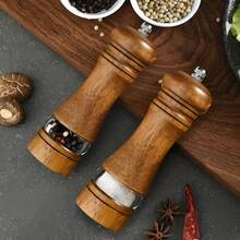 Salt & Pepper Shaker Set - Natural Wood Color - View 1