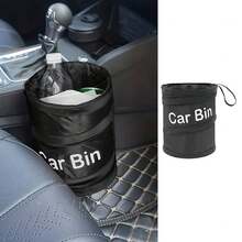 1pc Car Multifunctional Foldable Trash Can, Car Storage Bin, Foldable Trash Can, Trash Storage Bin Container, And Practical, Compact And Space-Saving, Keep Car Interior Tidy - A - View 4
