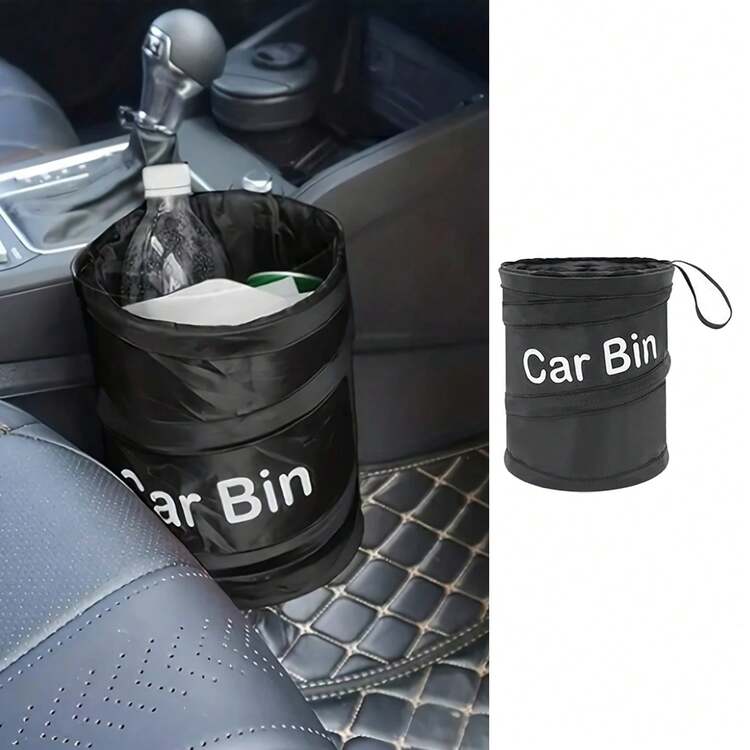 1個汽車多功能可折疊垃圾桶，汽車收納桶，可折疊垃圾桶，垃圾收納桶容器，實用、緊湊且節省空間，保持車內整潔 - A - 查看 4