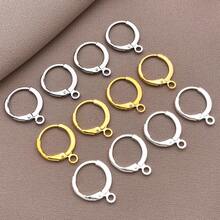 6pcs 13x16mm Minimalist Copper Plated 18k Gold Thick SilverWhite Gold Clasp Connectors Loop DIY JewelryFindings For Bracelet Necklace EarringCrafting - Multicolor - View 13