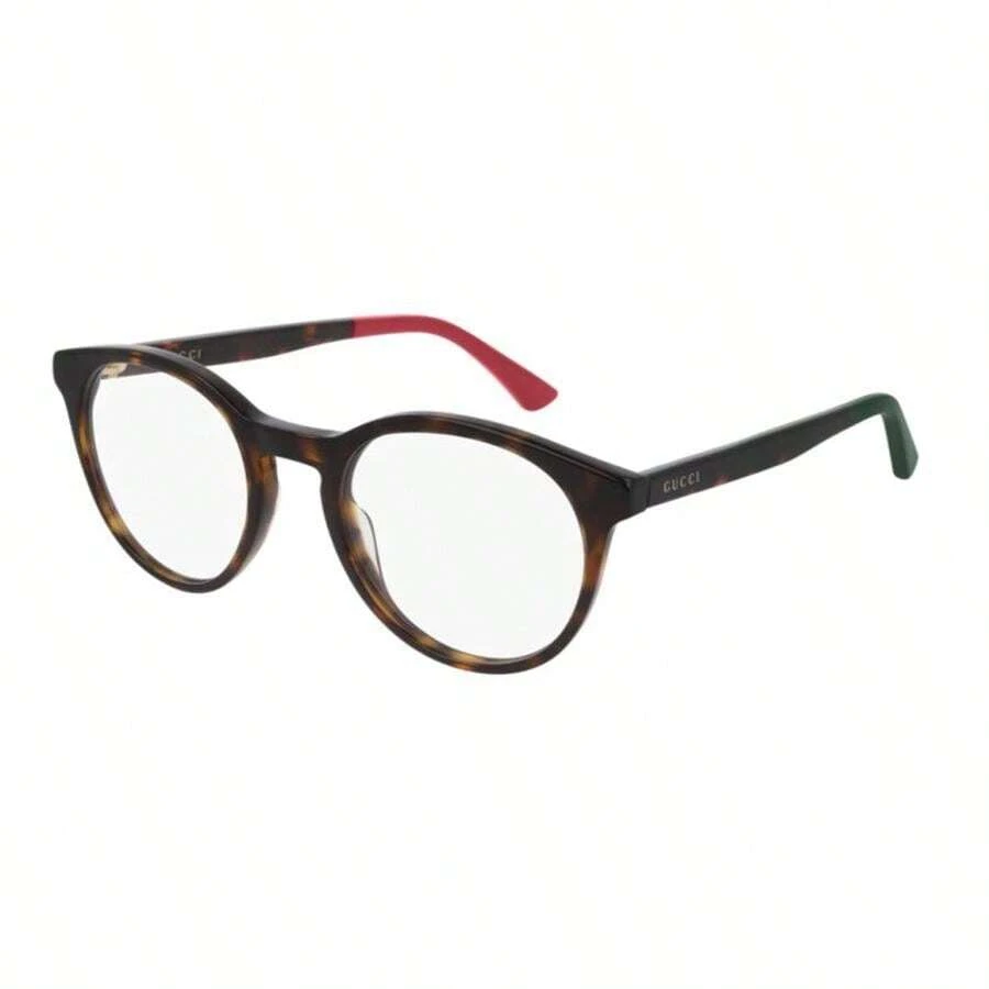 Gucci Eyeglasses Round Full Rim, Dark Havana Frame And Clear Demo Lens Lens Gg0406O006 - 50-21-145 - View 1