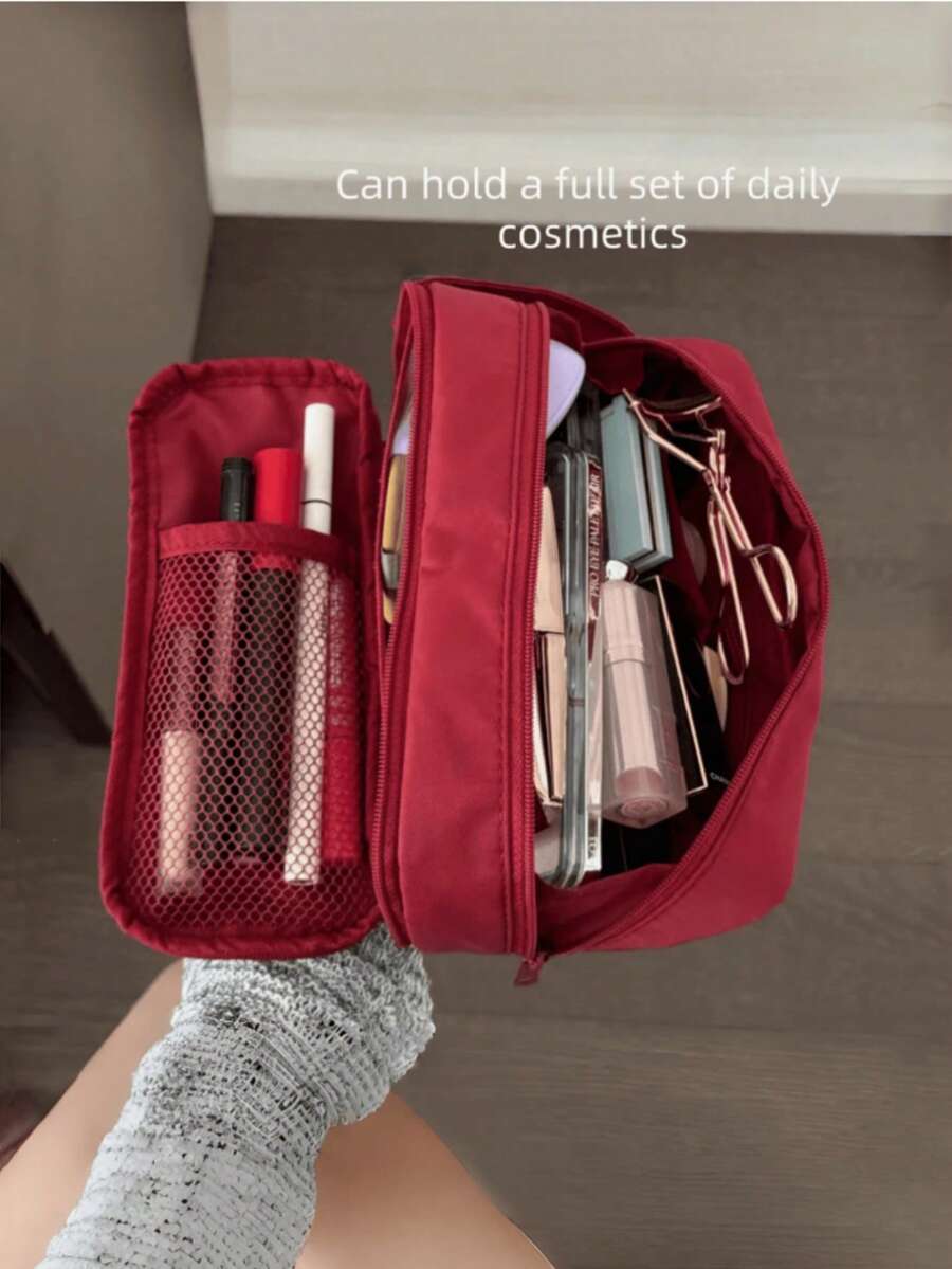 1 Large Capacity Waterproof Makeup Bag – Portable Travel Cosmetic Storage Bag With Multiple Compartments.Pencil Pouch(All-Season Back To School Supplies)Note: Medium And Small Sizes Are Single-Layer