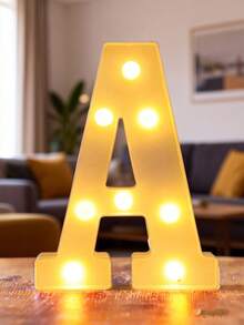 16cm 家居裝飾白色發光 A-Z LED 字母燈,電池供電,臥室裝飾字母夜燈,婚禮裝飾,生日派對裝飾,女孩房/兒童房裝飾字母燈,節日居家酒吧裝飾字母燈,字母燈 - 21cm白色 - 查看 4
