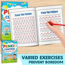 Kids Pencil Control Reading Game Book, Pre-Writing Skills Tracing Activity For Fine Motor Development And Early Learning Practice - Pencil Control - View 4
