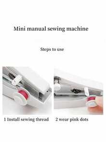 1pc Portable Mini Handheld Sewing Machine - Quick Repair Sewing Tool With Needle/Thread/Spare Bobbin, Lightweight Sewing Machine Suitable For Clothing/Fabric/DIY Crafts/Travel/Emergency Repair, Practical Home Sewing Accessory For Beginners And Craft Enthusiasts - Multicolor - View 6