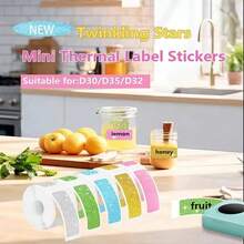 12x40mm Nhãn dán lấp lánh cho máy in nhãn Markife P15 P12 P11 D30 Q30S, chống nước, tự dính, giấy chủ đề - 12x40mm - Xem 3