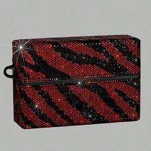 BLBLBL 1PC Multi-Color 720° A-Grade Artificial Diamond Studded Shiny Zebra Pattern Electronic Cigarette Case For TEREA, Super Cute, Can Be Hung On Bag Or Keychain, More Sparkling Under Light And Sunlight - Diamond Version - View 9