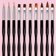 10-Piece Nail Art Painting Pen Set - Black - View 7