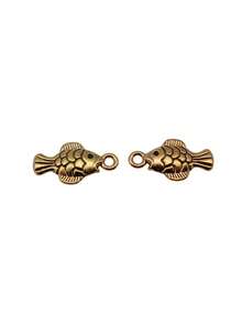 20個 19x10mm 魚形吊飾吊墜 DIY珠寶製作項鍊鑰匙圈手機鍊手鍊配件手工藝配件 - 魚 - 查看 10
