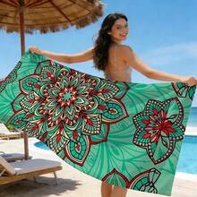 1 buah Handuk Pantai Mikrofiber Motif Lumba-lumba 3D Realistis, Cepat Kering, Tahan Pasir, Sangat Menyerap, Handuk Renang, Selimut Pantai Persegi Panjang Besar untuk Liburan Musim Panas, Kolam Renang, Perjalanan, Berkemah, dan Mandi - MultiWarna - View 8