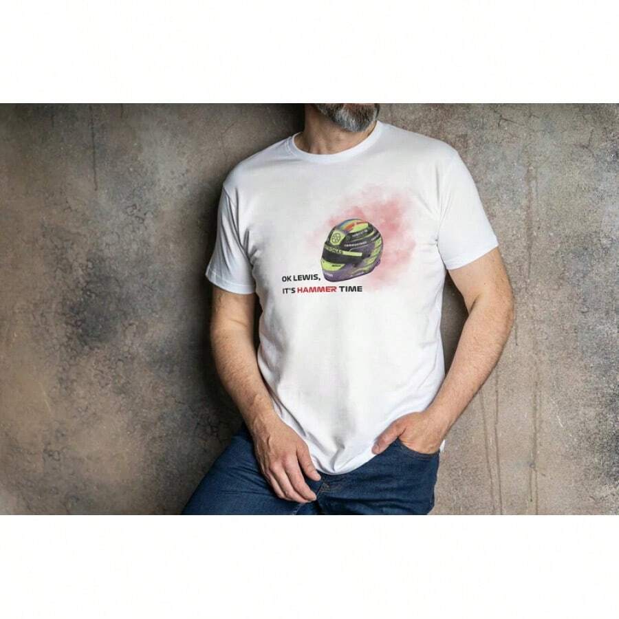 Mercedes one Men's T-shirt - Lewis Hamilton - Hammer Time - F1 merch - Blanco - Ver 1