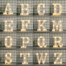 16cm LED Digital Light 0-9 Glowing Letter Light 26 Letters Without Batteries Wedding / Birthday / Christmas / Party / Bedroom Decoration Light - White - View 1