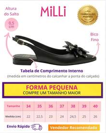 Sapatilha Feminina  Slingback Detalhe de Flor e Spikes Dourados - chantilly - Visão 6