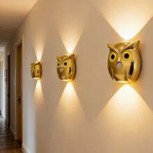 Indoor Up & Down Light Wall Sconce, 3-Color Dimmable, Smart Decorative Wall Light, Wireless LED Wall Lamp, Battery Powered Night Light, Suitable For Bathroom, Bedroom, Kitchen, Entryway, Home Decor, Living Room Decor - Multicolor - View 10