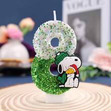 Number Birthday Candles 0-9, Green Glitter Cake Topper, Cute Cartoon Decorative Candles, Birthday Party Supplies, Children And Adult Anniversary Celebration Decoration - 1pc - View 11