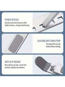 Portable Laptop Stand Aluminum Foldable Stand For Macbook Foldable Computer PC Tablet Support Notebook Stand Table Laptop Holder - Silver - View 10