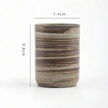 300ml High-Aesthetic Ceramic Coffee Cup, Straight-Body Tea Cup Water Cup Tumbler, Vintage Coffee Cup, Minimalist Premium, Comfortable Grip, Rounded Rim, Creative Hotel Homestay Mouthwash Cup Tableware Coarse Ceramic Tea Water Cup - Multicolor - View 11