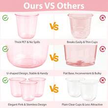 Ly uống nước acrylic tái sử dụng, hoàn hảo cho đồ uống nóng và lạnh, cà phê và đồ uống lạnh, cũng phù hợp cho dã ngoại ngoài trời, tiệc sinh nhật và sử dụng hàng ngày - đa năng và dễ làm sạch - Xem 7