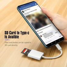 Pembaca Kartu SD Kamera Kompatibel dengan iPhone/ Pembaca Kartu Memori Kamera Adaptor Kartu SD Kompatibel dengan Seri 17/16/15/14/13/12/11/XS/XR/X/8/7///// Tidak Perlu Aplikasi Pasang dan Mainkan - Putih - View 4