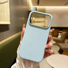 1pc Luxury Liquid Silicone Compatible With Apple Phone Case 17 Air 16 E 11 13 12 14 15 Pro Max Plus Apple Cases Shockproof Protective Phone Cover - Baby Blue - View 6