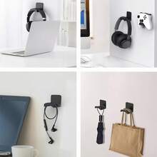 Kopfhörerhalter, wandmontiert, Haarband Haarseil Hut transparente Halterung, Kopfhörerhalter unter dem Tisch - kann einfach und ohne Beschädigung an der Wand, dem Desktop oder PC installiert werden, Wandregal, Wandtasche Lagerung, geeignet für Kopfhörer bis zu 4cm Breite - Verschiedenfarbig - Übersicht 11