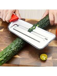 1pc Double-Edged Vegetable Knife, Slicer, Cabbage Shredder, Peeler, Kitchen Gadget, Fruit And Vegetable Cutter - Multicolor - View 9