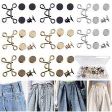 2/4/6/8Sets Nail-Free Metal Jeans Button Snaps Detachable Pants Clips Buttons Pins DIY Waist Tightener Clothing Buckles Sewing Tools - Multicolor - View 20