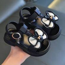 Vicvait Girls' Comfortable Soft-Sole Sandals, Versatile Children's Sandals, Summer Korean Style - Black - View 4