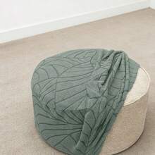 1pc Round Jacquard Ottoman Style Stretch Sofa Footstool Cover Full Wrap Storage Footstool Cover - Multicolor - View 10