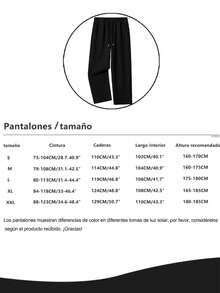 UPTAN Pantalones de pierna recta estilo urbano punk Y2K para mujer con cara sonriente de grafiti y letras - Pantalones holgados al frente, lavables a máquina - Negro - Ver 3