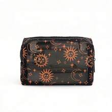 1pc Orange Tone Sun Moon Star Mesh Makeup Bag - Multicolor - View 13