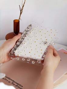 1 pieza Carpeta de hojas sueltas de PVC transparente con clip de papel de margarita pequeña A5, cuaderno de contabilidad de presupuesto impermeable, artículos de papelería esenciales para volver a la escuela, adecuado para almacenar fotos, pegatinas, tarjetas, recibos, facturas, notas, coleccionables, exámenes y fotografías. Artículos de papelería para volver a la escuela, adecuado para uso en el hogar, la oficina y los viajes, también adecuado para el almacenamiento de álbumes de fotos hechos a mano. - Multicolor - Ver 5