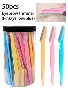 Bottled Eyebrow Razor Set, Includes Storage Box, Facial Trimming Blades And Razors, Suitable For Facial And Body Hair Removal, Essential Hairdressing Product And Accessory For Barbershop, Beauty And Travel,1/3/6/12/30/50pcs - Multicolor - View 11