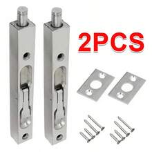 2 Packs 6" Door Bolt Lock Flush Bolt Latch Lock Concealed Door Security - A - View 1