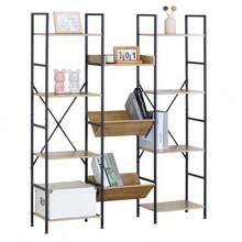 Miroytengo Bookcases - Black - Light Wood - View 2