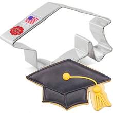 Graduation Cap/Hat/Mortar Board Cutter - 4.38 Inch - - US Tin Plated Steel - inicial - Ver 2