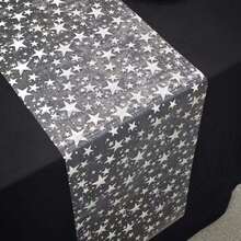 1 Roll Silver Large Star Table Runner, Suitable For Kitchen, Bedroom, Living Room Home Decor, Restaurant, Hotel, Wedding, Banquet Scene Decoration, Beautification, Concealment And Embellishment - View 8
