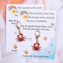 5pcs/10pcs Crab And Coconut Tree Party Keychain Set, Pocket Hug Token, Pocket Hug Gift Bag. Used For Car Keys, Backpacks, Phones And Other Small Accessories. Suitable For Travel Souvenirs, Beach, Pool Parties, Summer Outdoor, Commemorative Gifts, Birthday Parties, Friendship Gifts And More. Give To Your Friends, Family And Partners. - Multicolor - View 7
