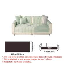 SANMOSPIN 1 Buah Bantal Sofa Sutra Es Musim Panas, Bantalan Kursi Sofa Sutra Pendingin, Penutup Sofa Anti Selip, Tersedia Berbagai Ukuran untuk Sofa 1/2/3/4 Dudukan, Dapat Dicuci untuk Berbagai Dekorasi Rumah - Hijau - View 11